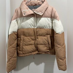 Abercrombie & Fitch Women's Tri-Tone Puffer Jacket
